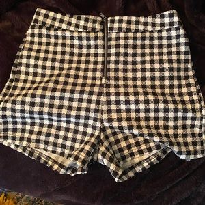 Checkered HOT pants